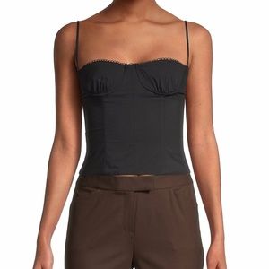 WWW Danielle Bernstein Underwire Corset Crop Top